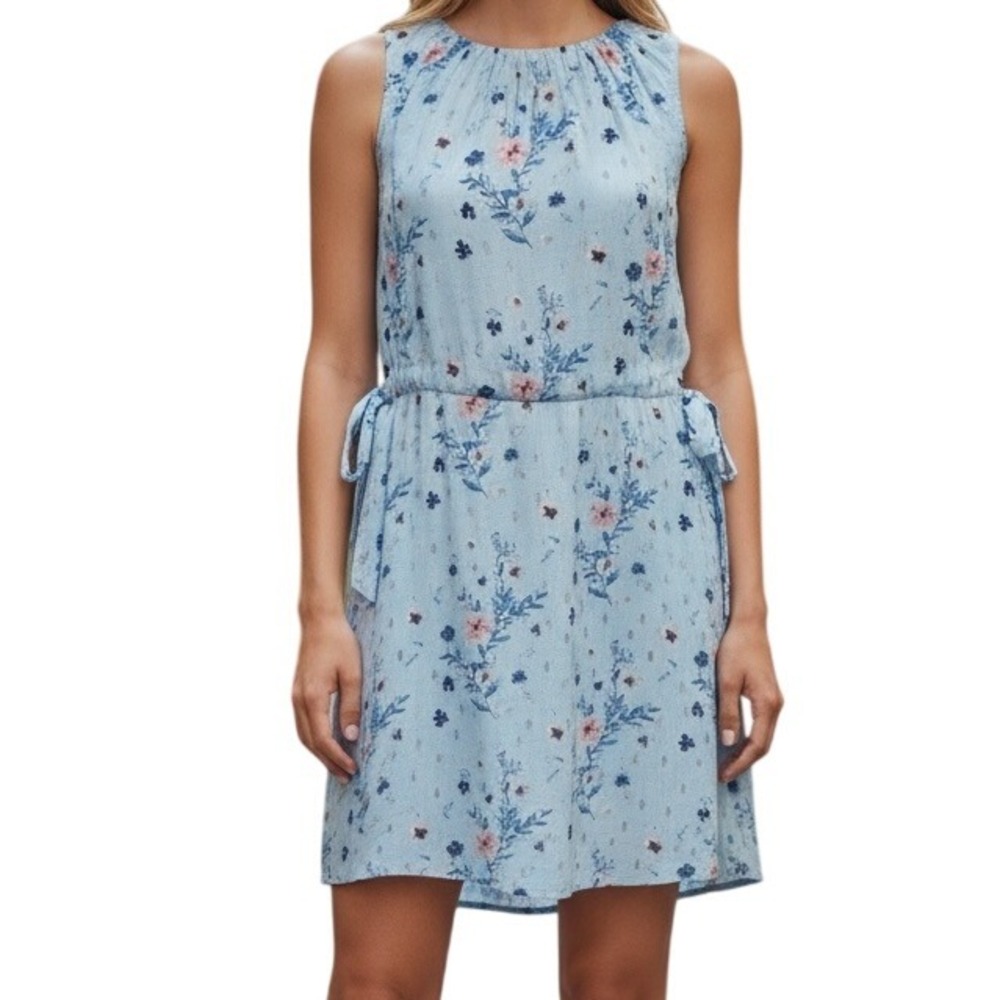 JUICY COUTURE Golden Rain Floral Cinched Halter Dress NWT $58 Size XS